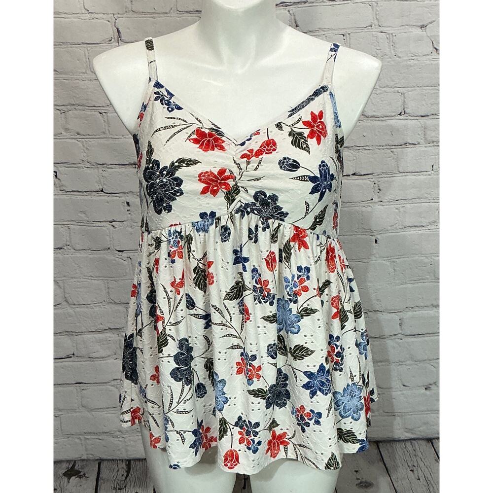 Torrid Women's Floral Eyelet Babydoll Cami (Size 1)